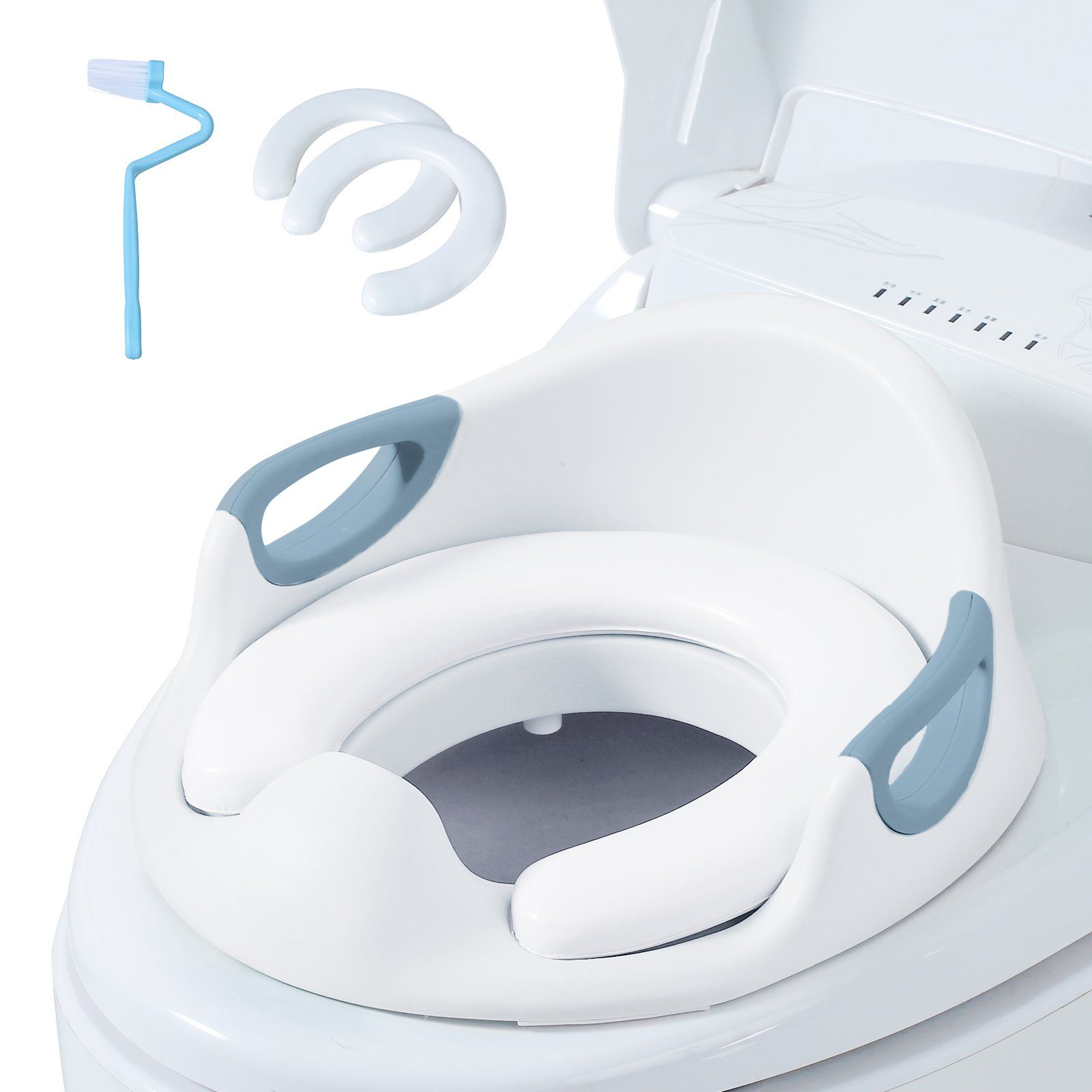 BeebeeRun Baby-Toilettensitz Kinder Toilettentrainer WC-Sitz, Kloaufsatz passt auf Runde und Ovale Toiletten