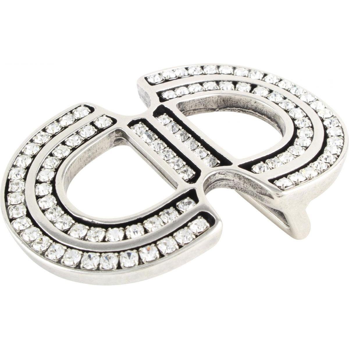 BELTINGER Gürtelschnalle Cristal Rounds 4,0 cm - Buckle Gürtelschließe 40mm - Mit hochwertigem