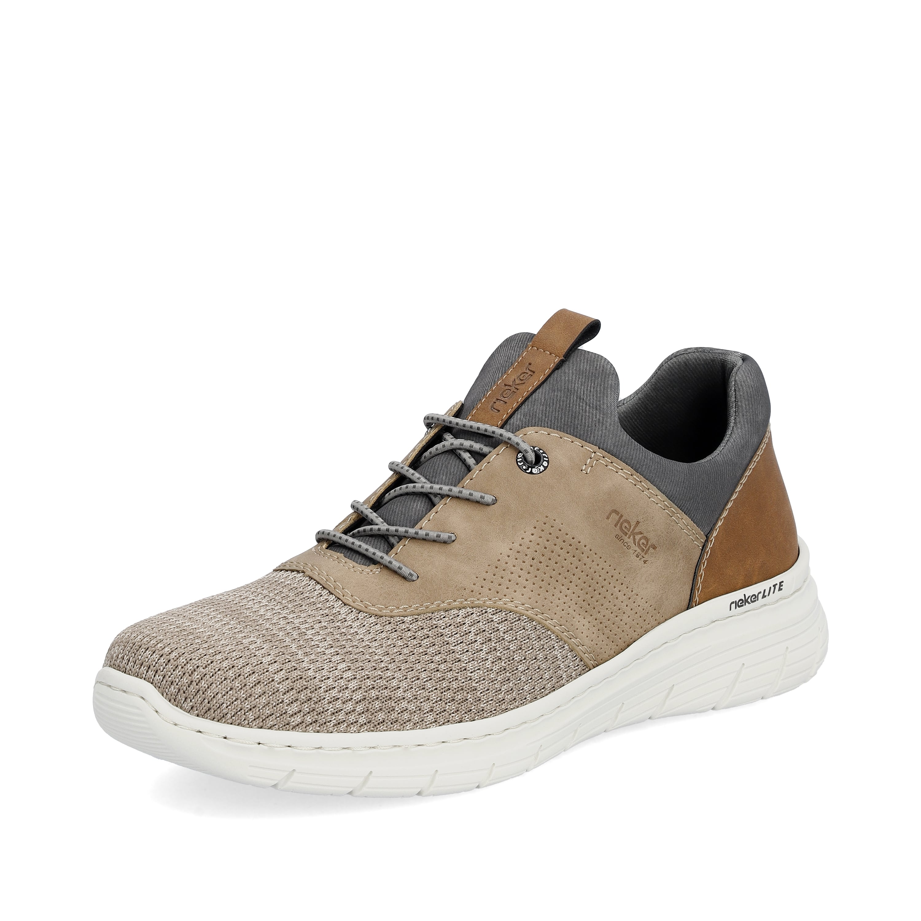Rieker Herren Slipper braun-beige