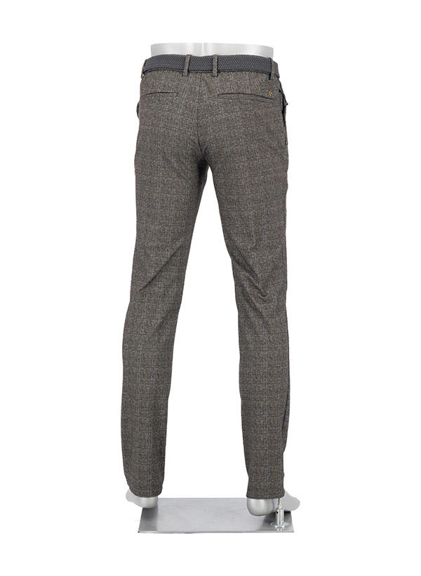 Alberto Golf, Golfhose Rookie, Regular Fit, Jersey, graubraun kariert