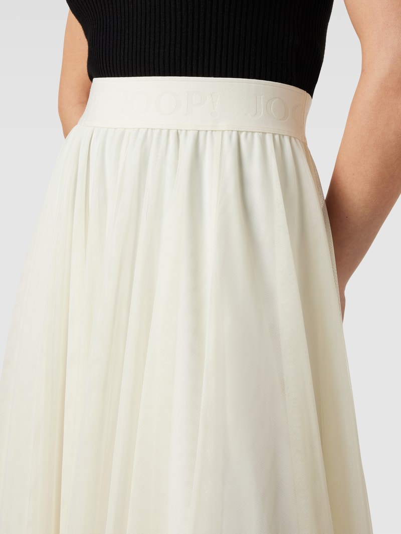 Maxirock mit Plisseefalten in offwhite