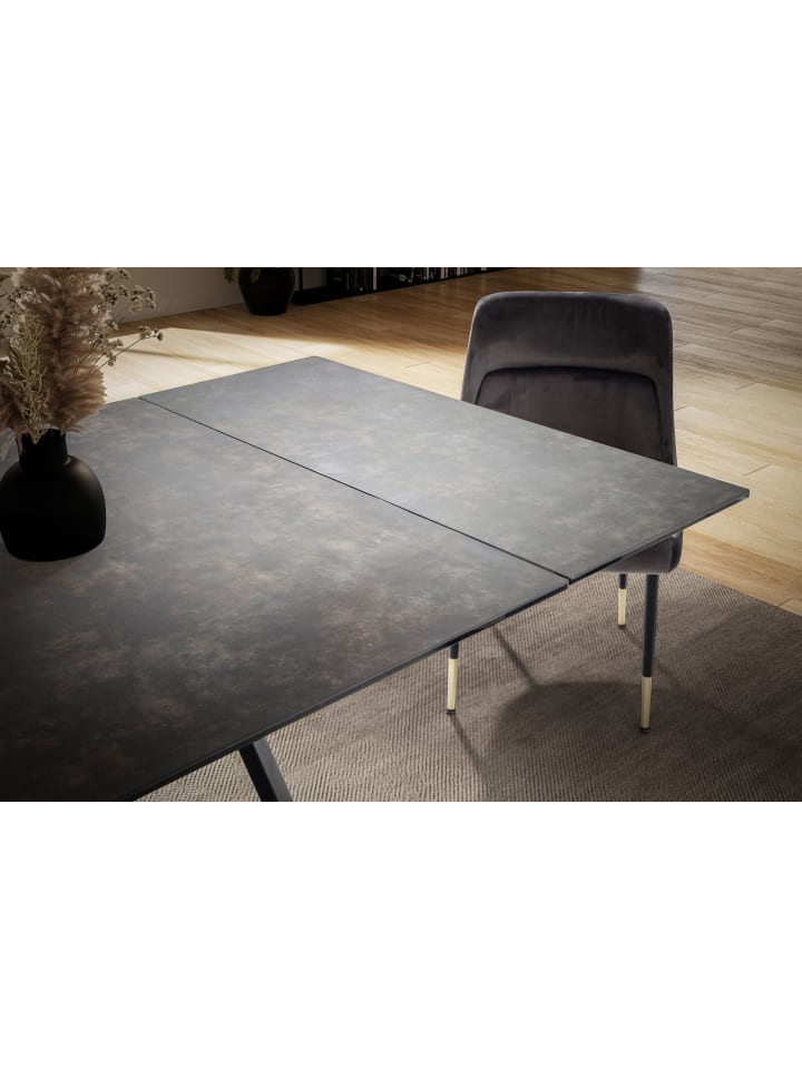 KADIMA DESIGN Esszimmertisch 180 - 260 cm Ausziehbar Keramik Glas , in Schwarz günstig kaufen onesize