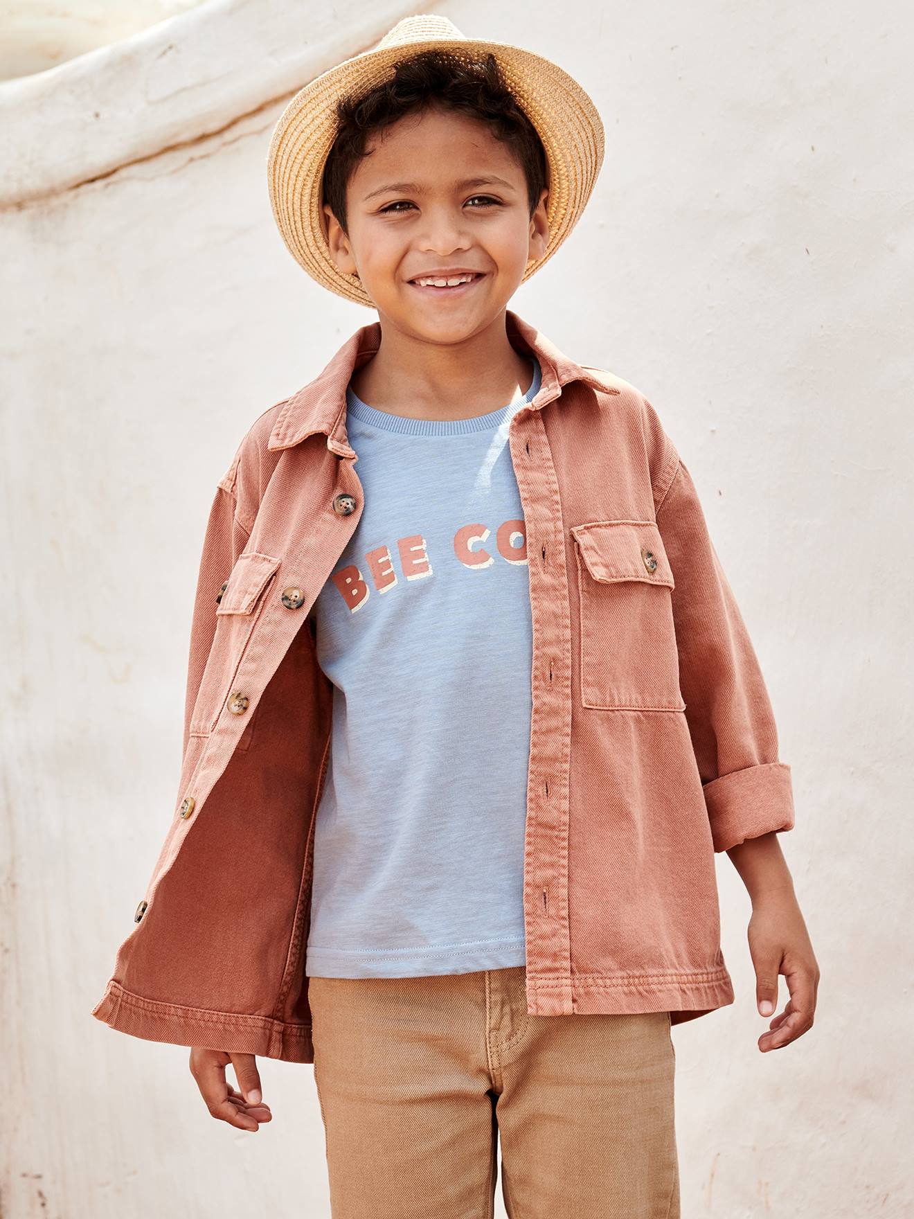 Vertbaudet Jungen Overshirt - ziegel