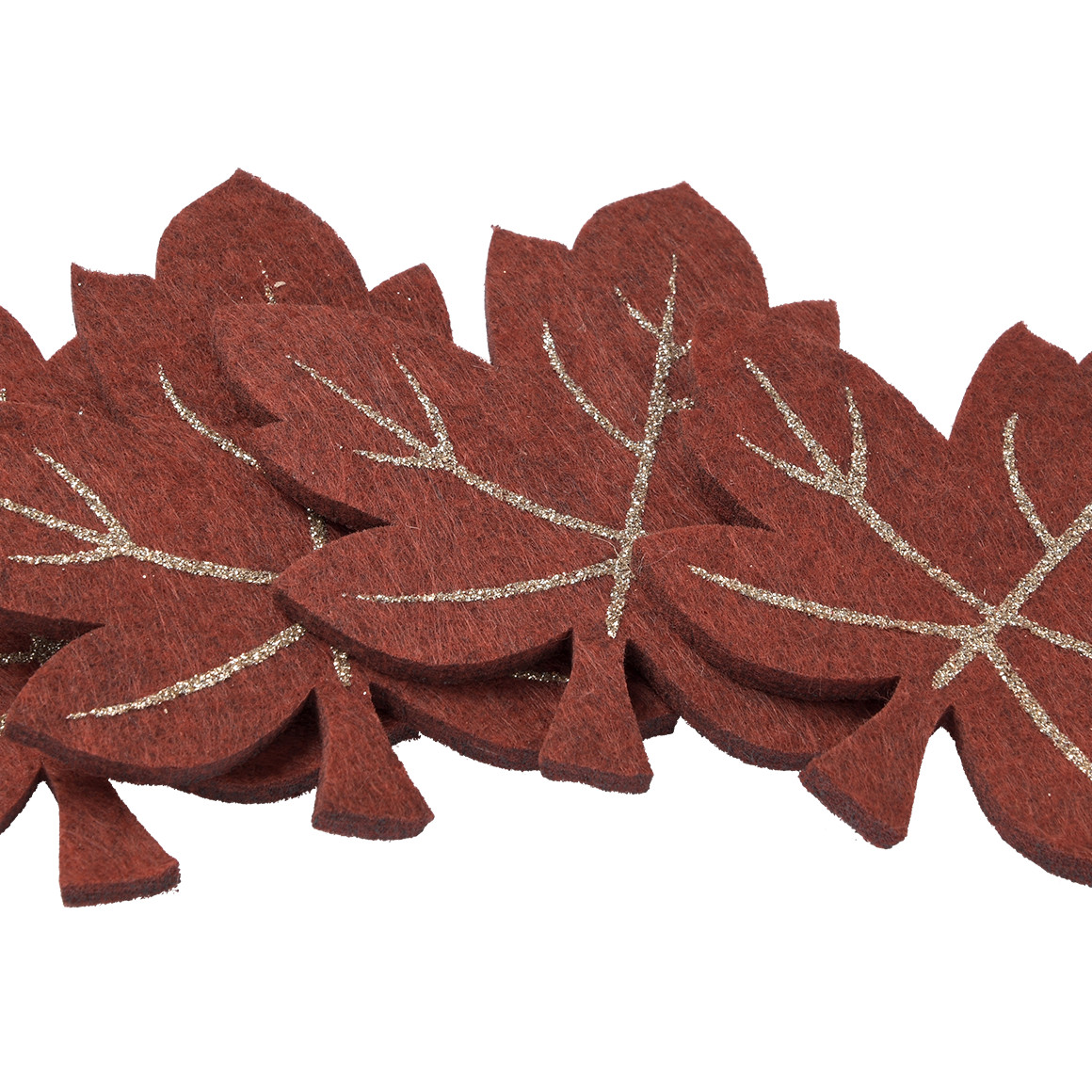 4 Filzuntersetzer in Blatt-Form