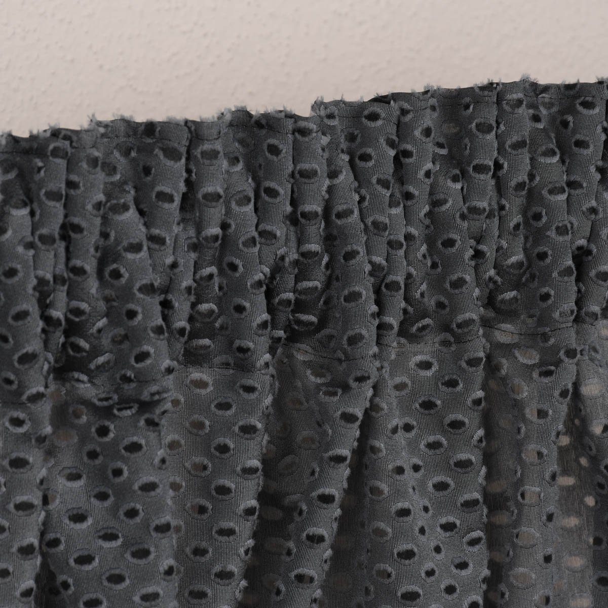 Meterware Rasch Textil Stores Punti Scherli Punkte anthrazit 300cm, halbtransparent, Kunstfaser, überbreit
