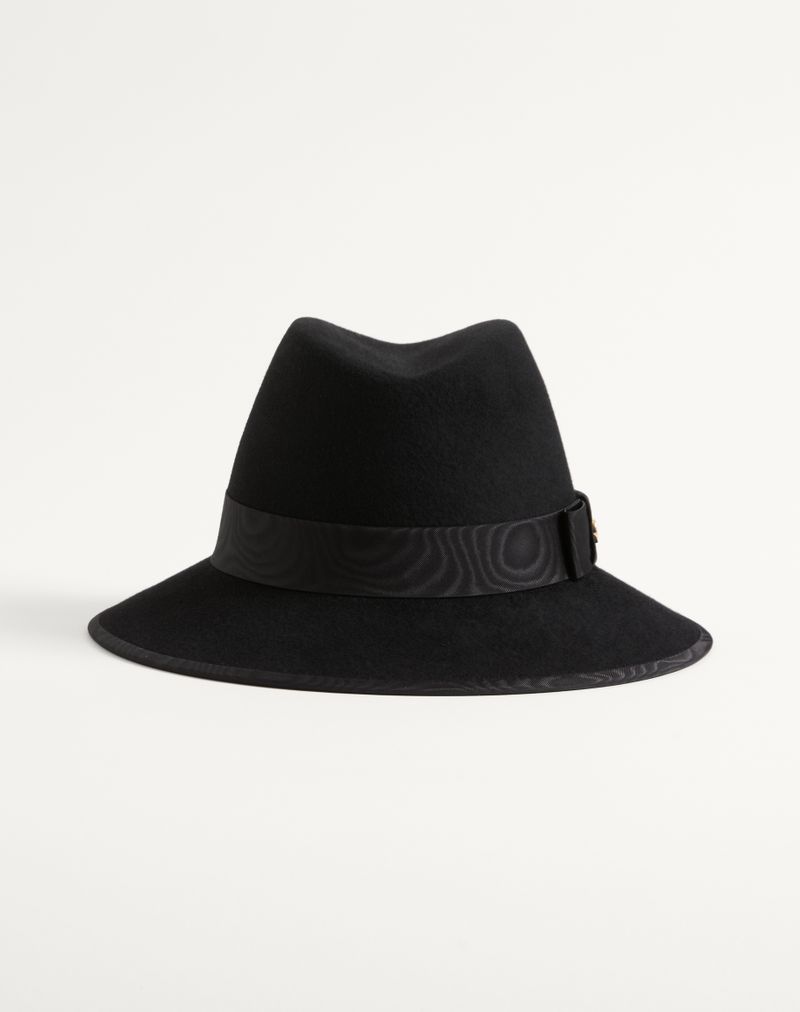 Chapéu de feltro exclusivo VLogo com fita Moiré