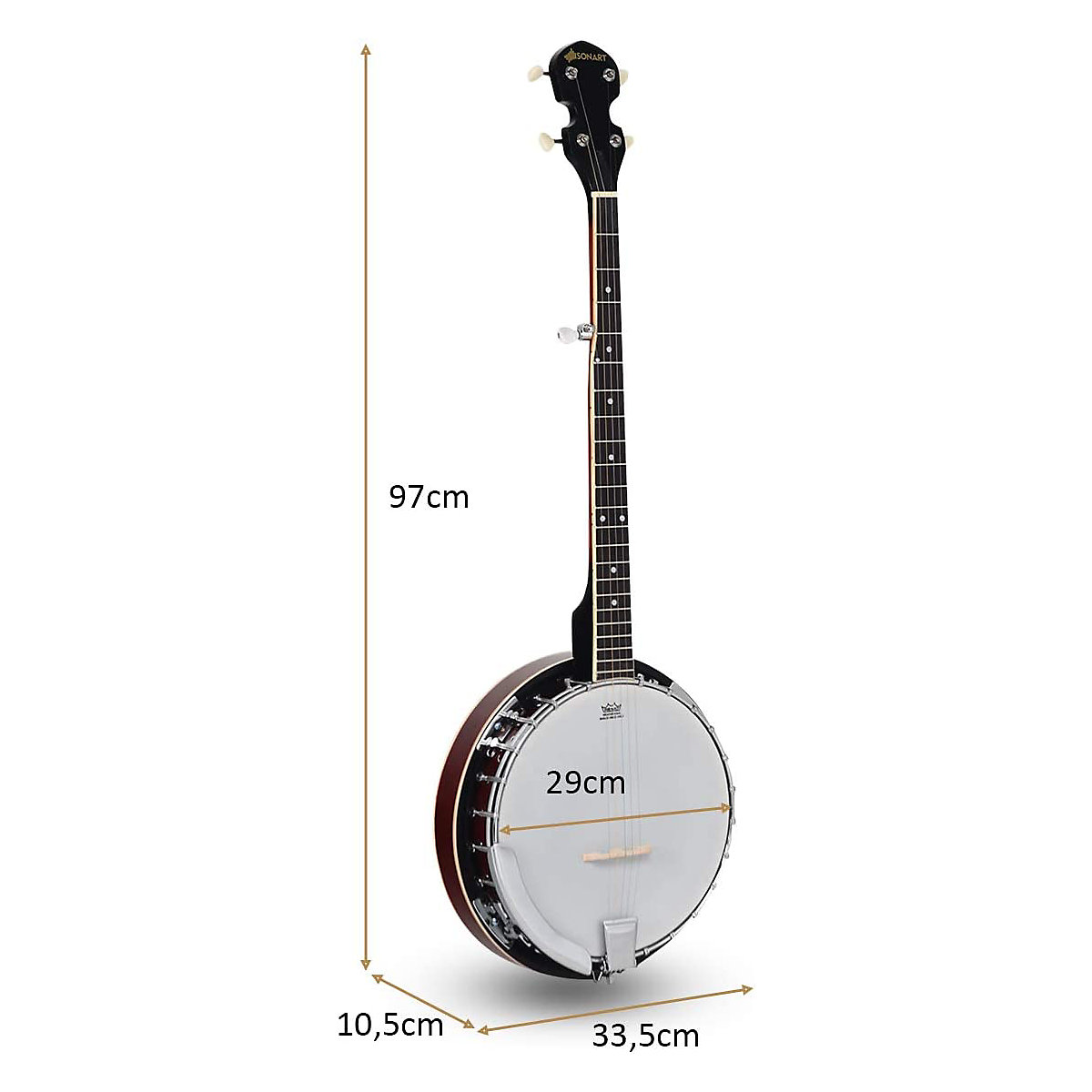 5 Saiten Banjo 39 Zoll mit Stimmgerät