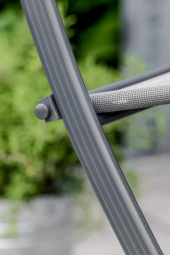HC Garten & Freizeit Glastischset Bistroset Balkonset aus Aluminium mit 4 Stühlen & 1 Glastisch, 5-teilig