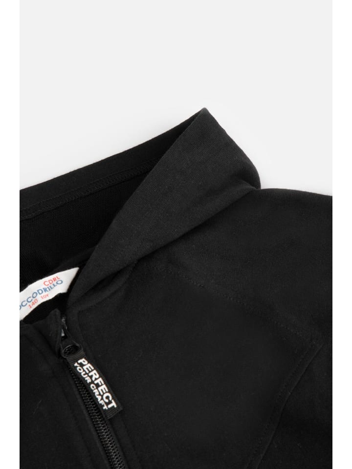 Coccodrillo Sweatshirt mit Reißverschluss  in schwarz günstig kaufen