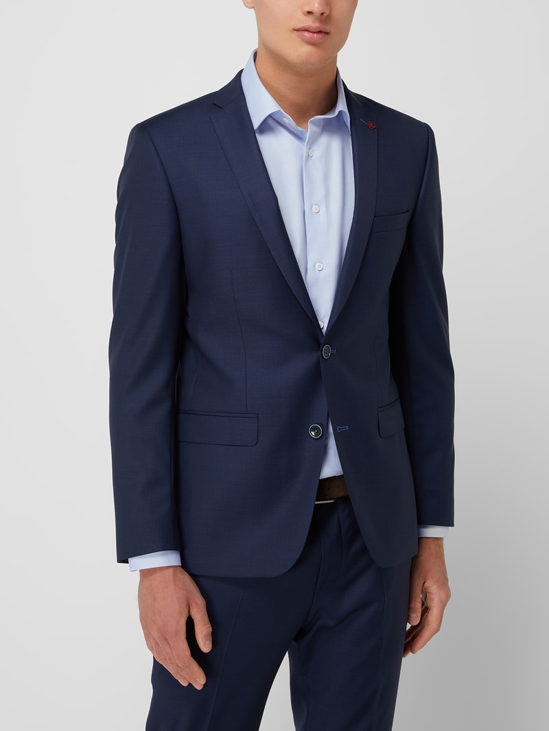 Slim Fit Anzug mit 2-Knopf-Sakko in marineblau