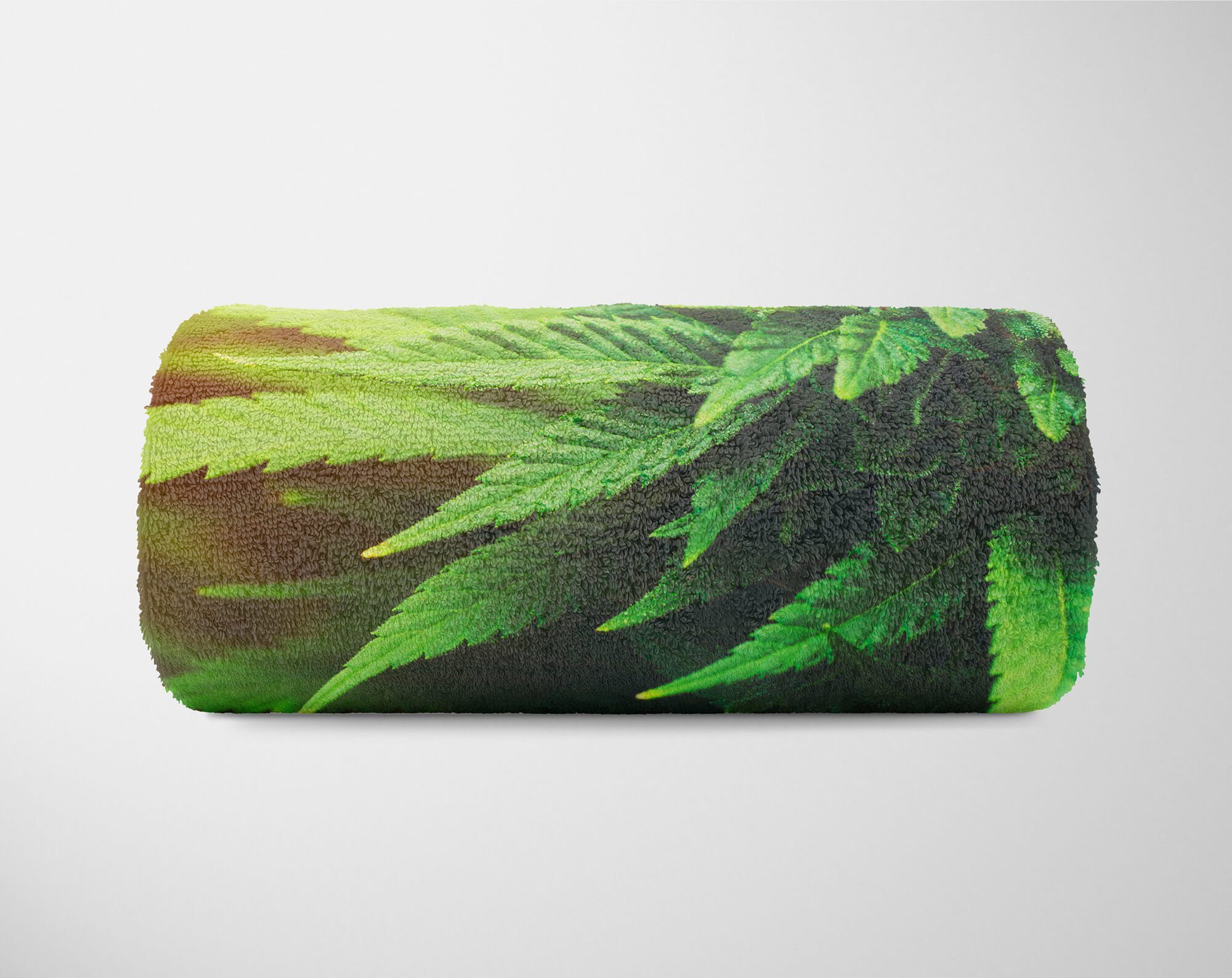 Sinus Art Handtücher Handtuch Strandhandtuch Saunatuch Kuscheldecke mit Fotomotiv Cannabis Hanf Blüt, Baumwolle-Polyester-Mix (1-St), Handtuch
