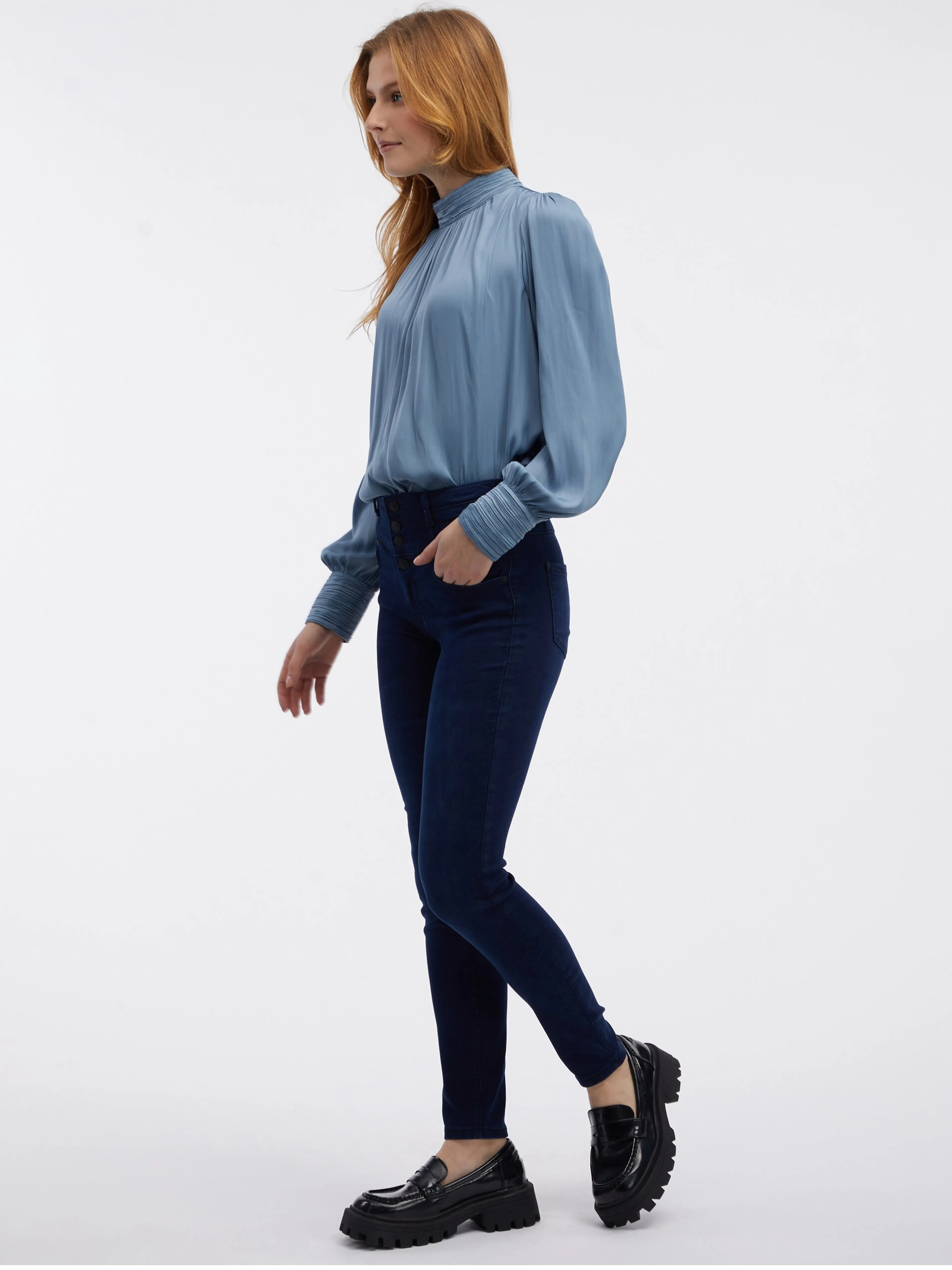 Dunkelblaue Damen Skinny Fit Jeans ORSAY