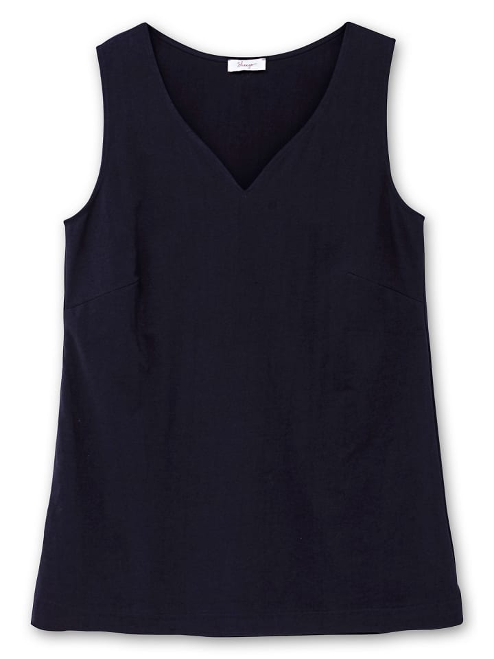 sheego Doppellagiges Top in tiefblau günstig kaufen