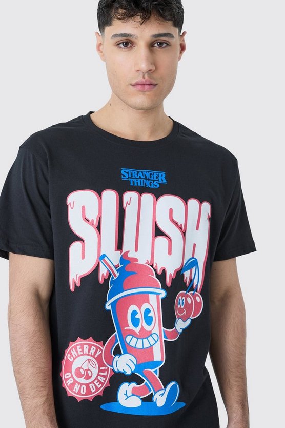 Oversize T-Shirt mit lizenziertem Stranger Things Slush Print