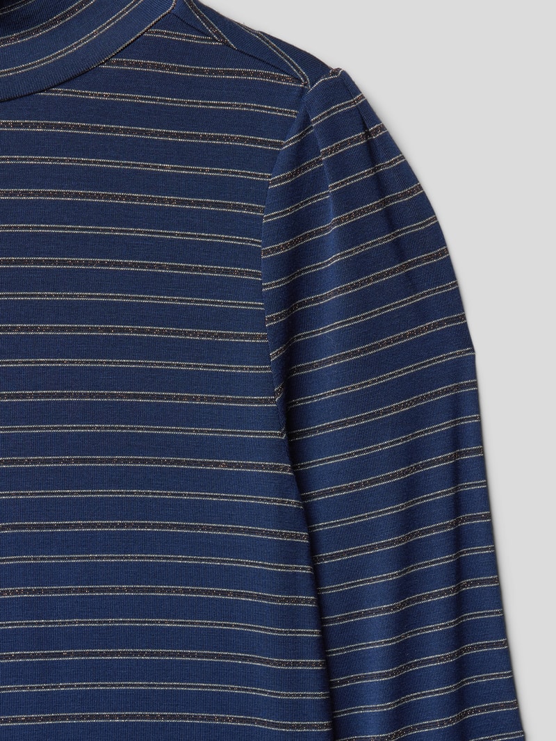 Longsleeve mit Rollkragen in blau