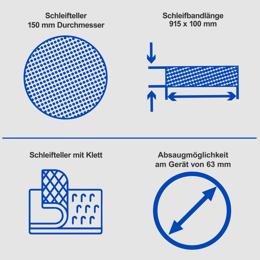 Scheppach Band-und Tellerschleifer BTS900 Set