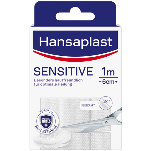 HANSAPLAST Sensitive Pflaster hypoallergen 6 cmx1 m  1 St  Pflaster