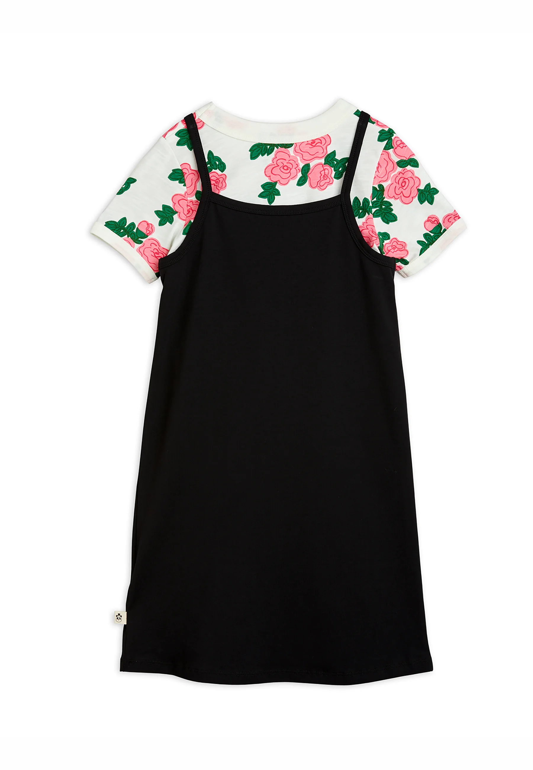 Mini Rodini CONJUNTO VESTIDO ROSAS - Camiseta con estampado