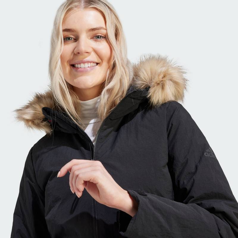 adidas Hooded Fur Parka Softshelljacke Damen