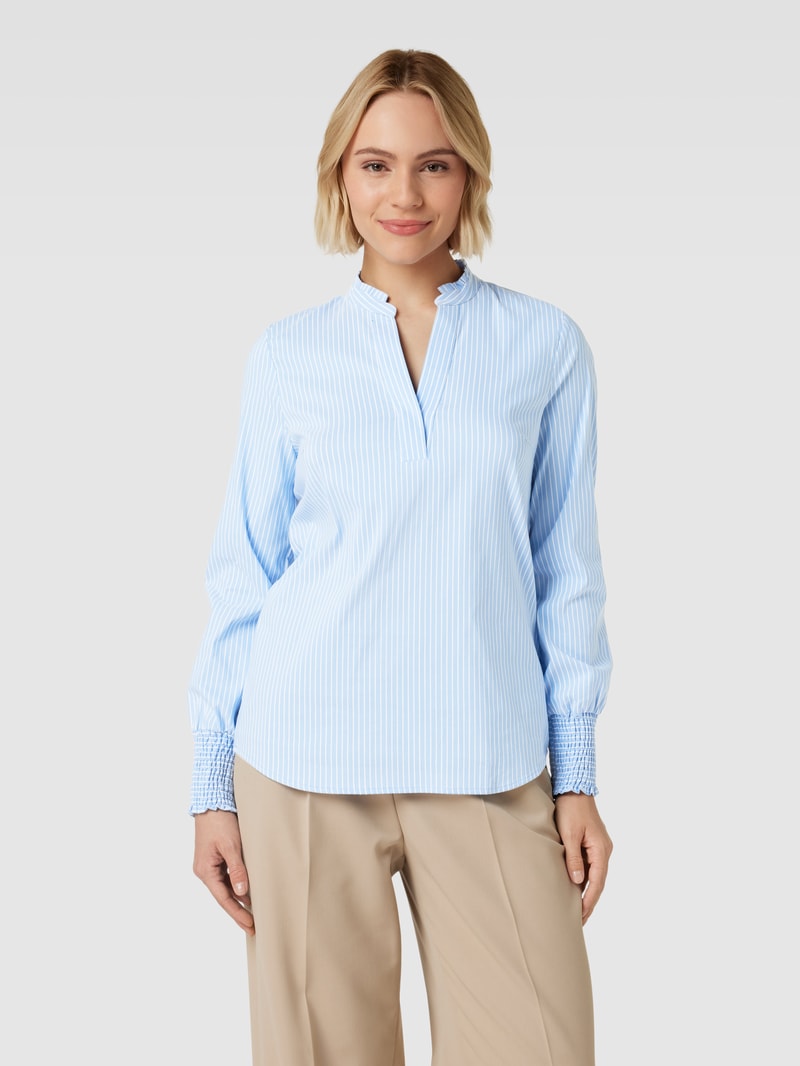 Bluse mit Streifenmuster in hellblau
