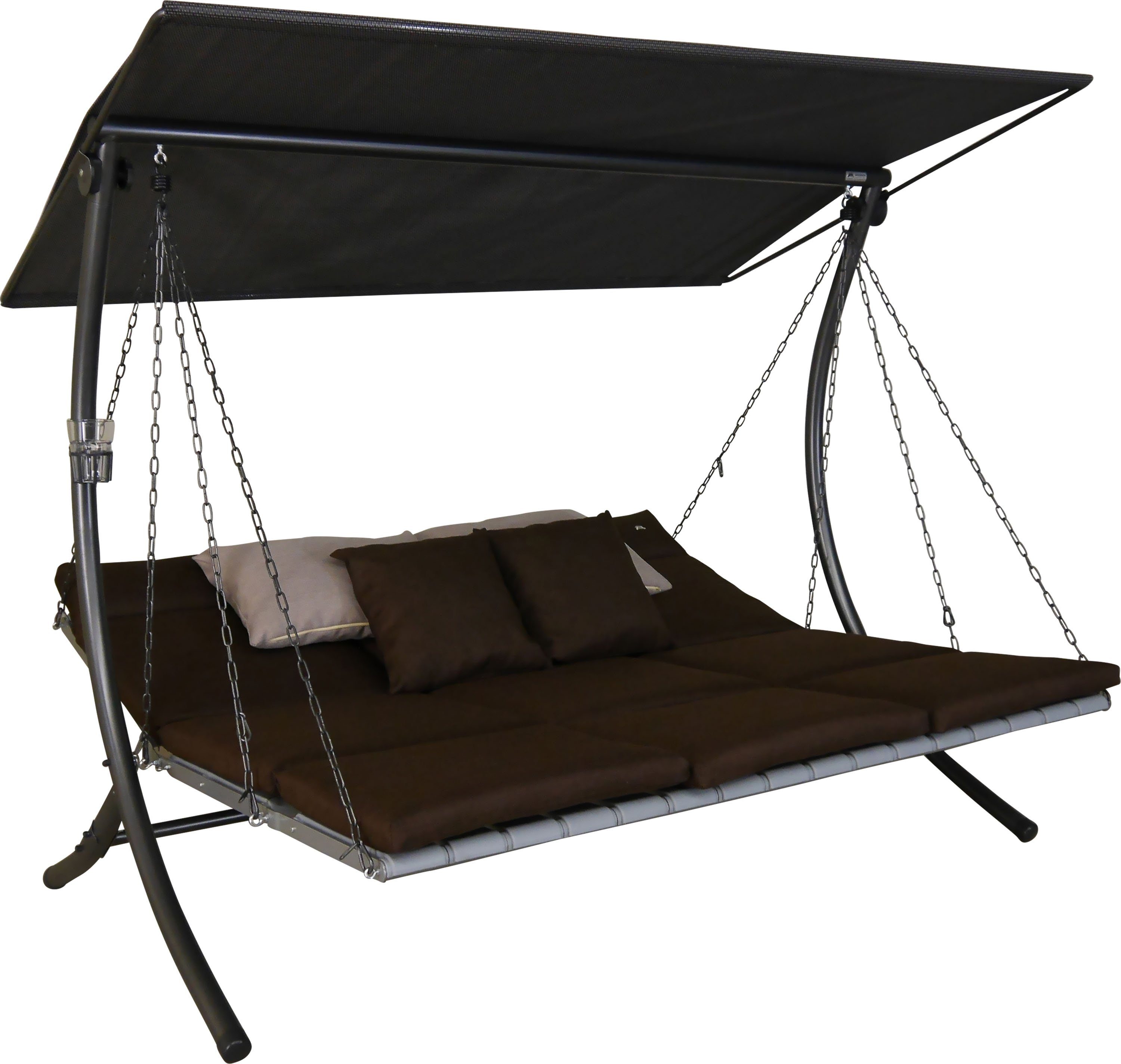 Angerer Freizeitmöbel Hollywoodschaukel Luxus Smart coffee, 3-Sitzer, Bettfunktion, BxTxH: 210x145x160 cm