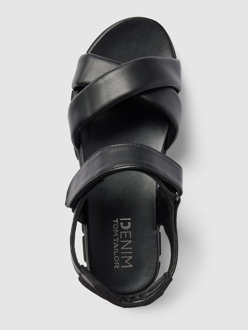 Sandalen mit Klettverschluss in schwarz