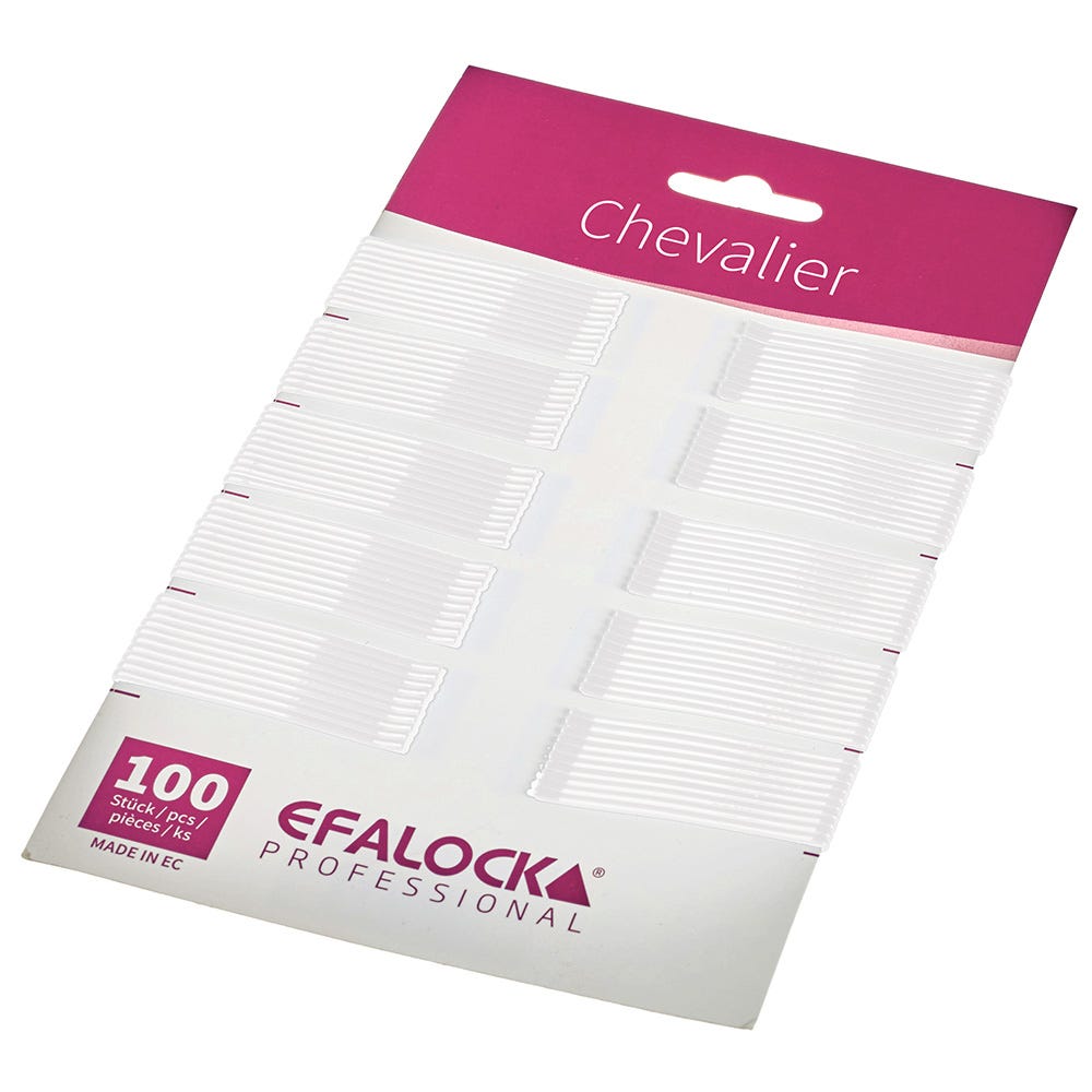 Efalock Chevalier Haarklemme 5cm weiß 100 Stück