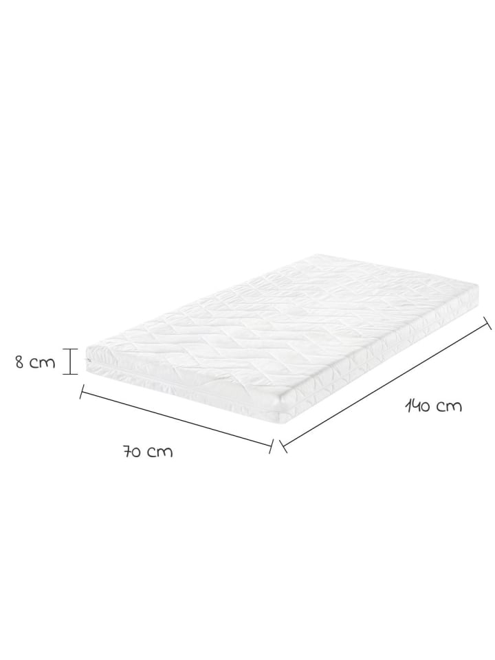 Julius Zöllner Babybett-Matratze Joy 70 x 140 cm in weiss günstig kaufen onesize