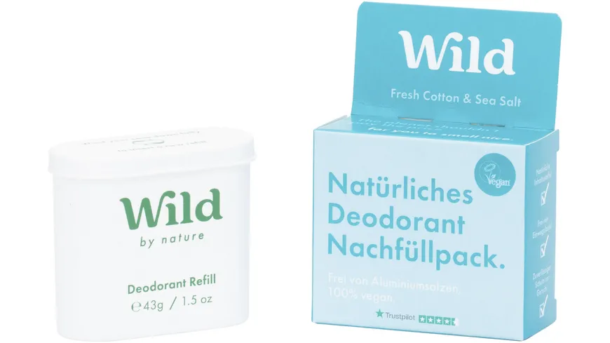 Wild Deodorant Fresh Cotton & Sea Salt Nachfüllung 40 g