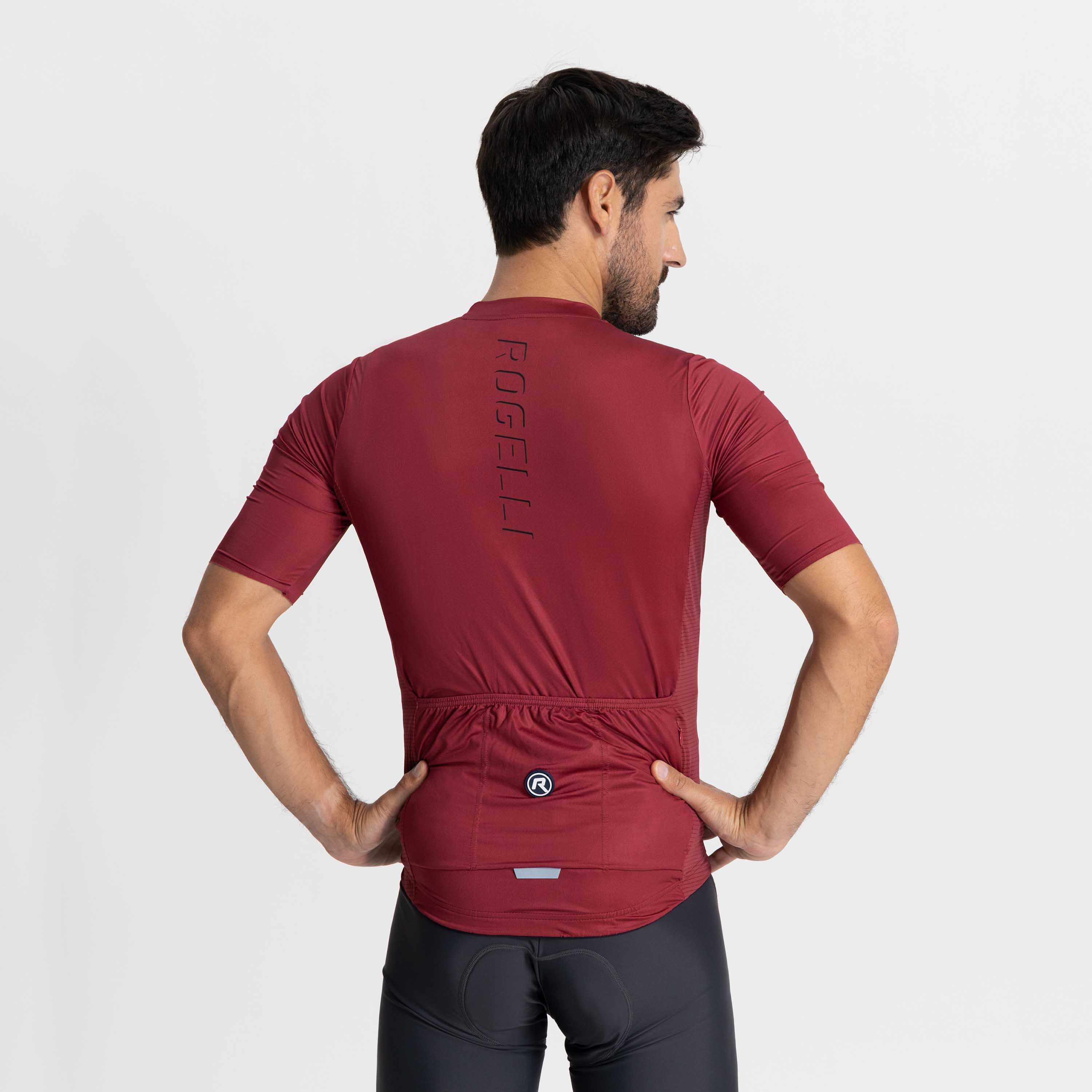 Rogelli Distance Weinrot Herren Radtrikot Kurzarm