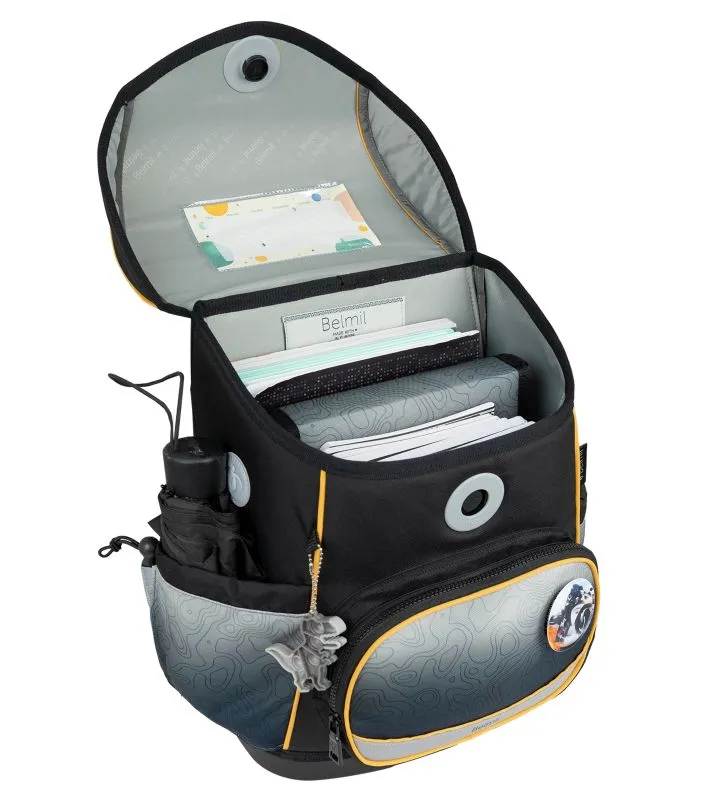 Belmil Premium Compact Plus Schulra﻿nzen-Set 5-tlg - Black Grey