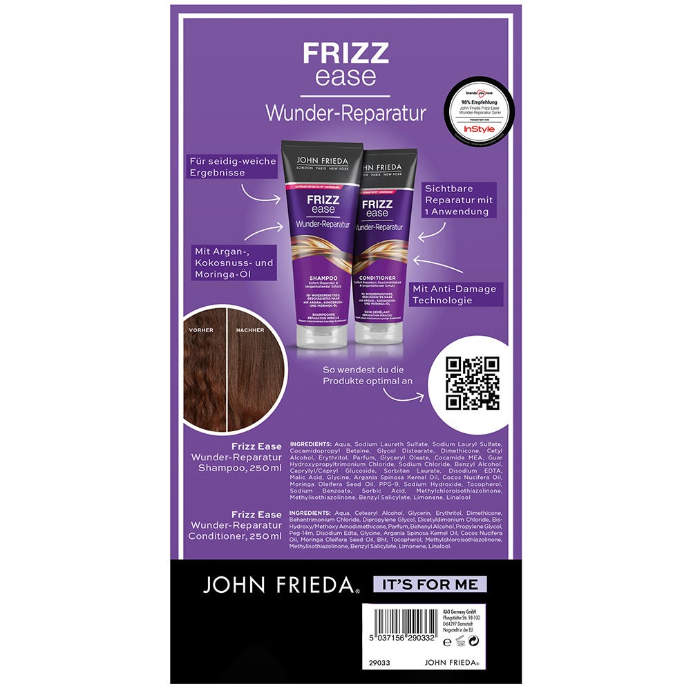 John Frieda Frizz Ease Wunder-Reparatur Shampoo & Conditioner Vorteilsset