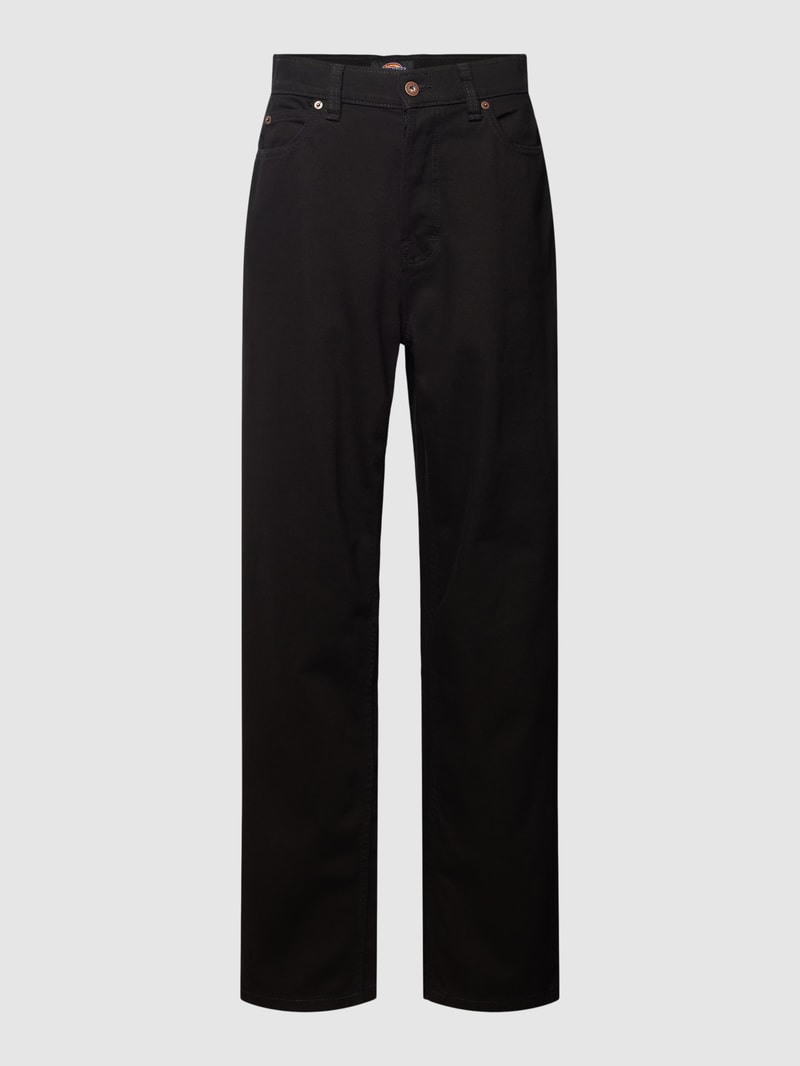 Straight Leg Jeans im 5-Pocket-Design Modell 'THOMASVILLE' in schwarz