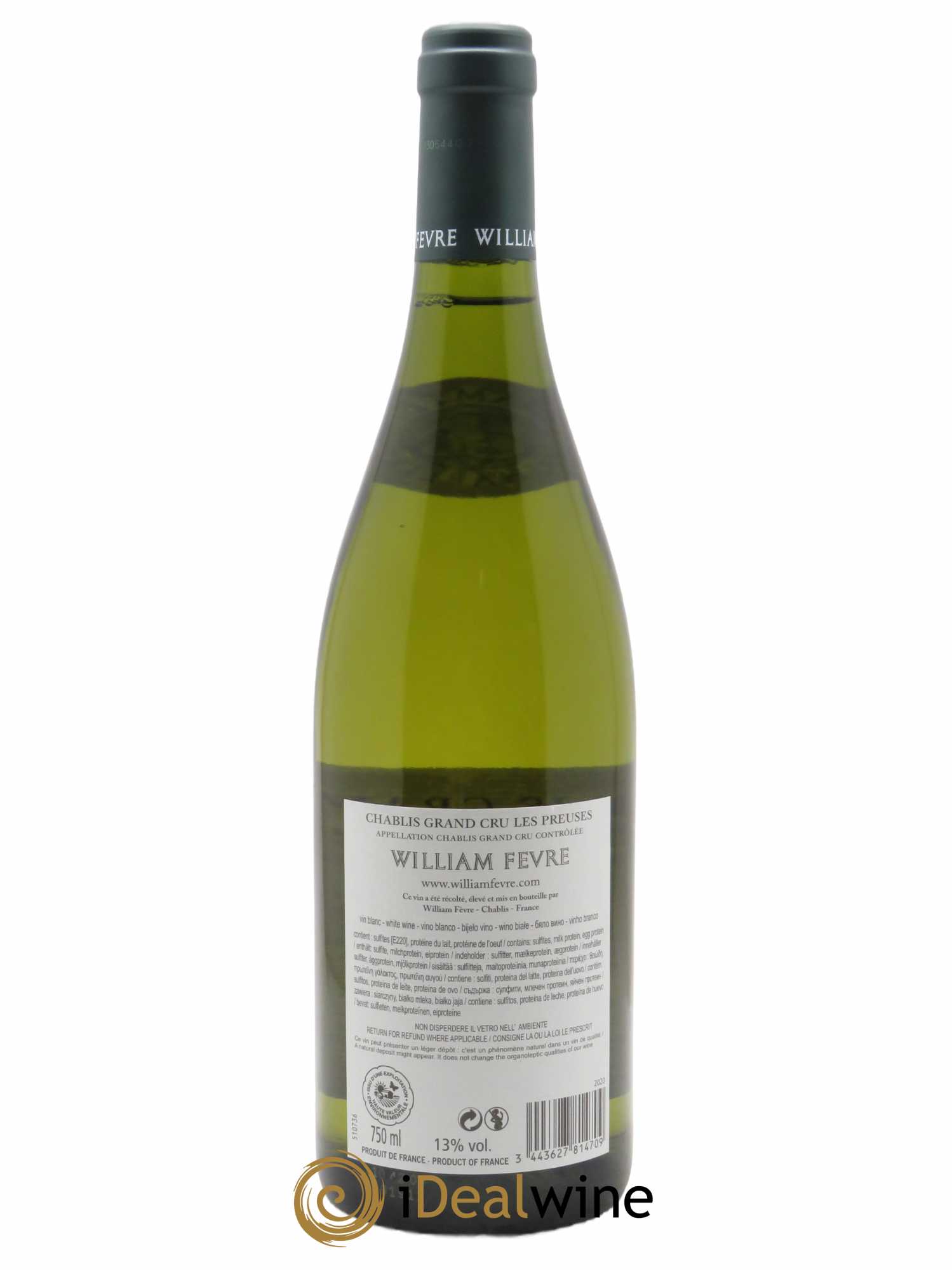 Chablis Grand Cru les Preuses William Fèvre (Domaine) (CBO à partir de 3 BTS) 2020 - Lot de 1 Bouteille