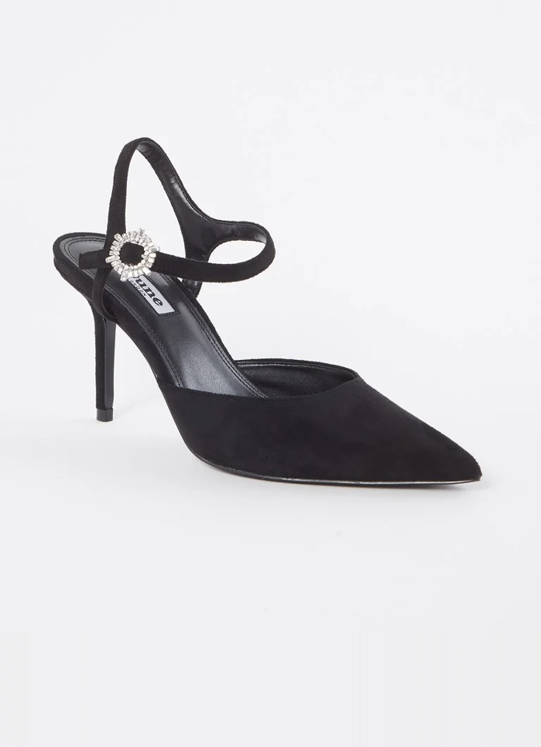 Dune London Channel sandalette with rhinestones