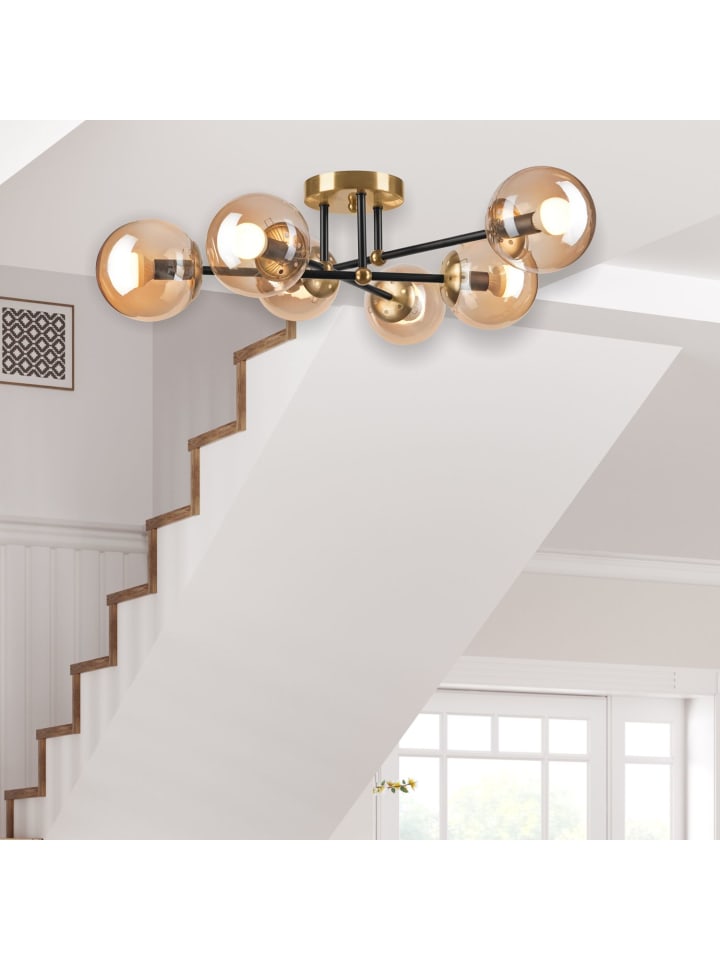 Licht-Erlebnisse Deckenlampe in Gold Schwarz günstig kaufen onesize