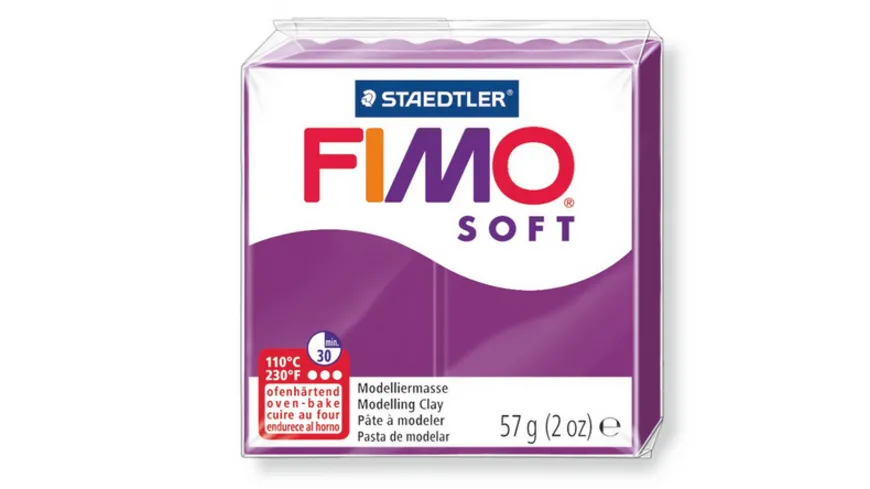 STAEDTLER FIMO - 8020-61 soft Ofenhärtende Modelliermasse purpur 57 g