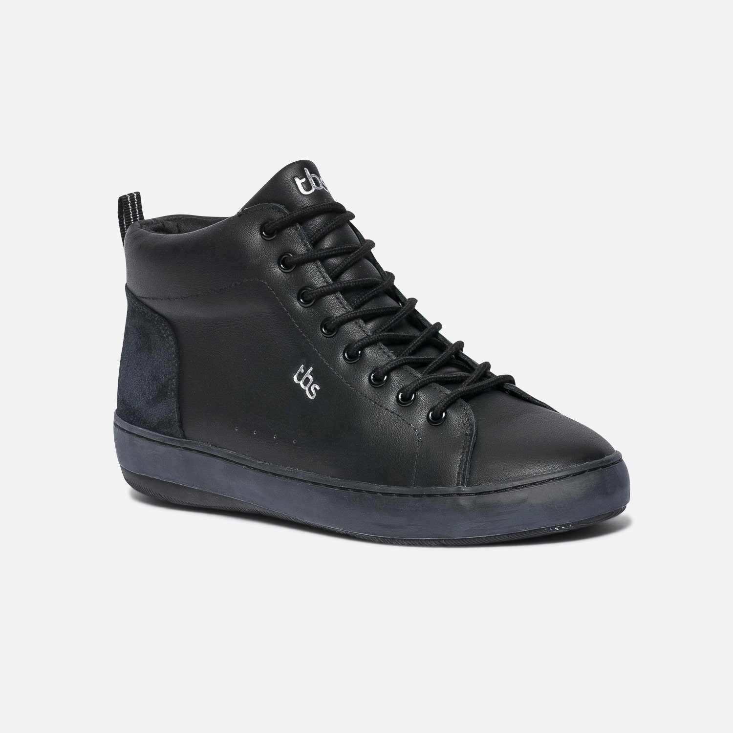 Basket TBS noire en cuir