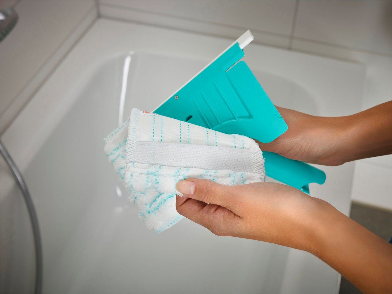 Leifheit Bodenwischer-Set Bath Cleaner micro duo Telescope 125