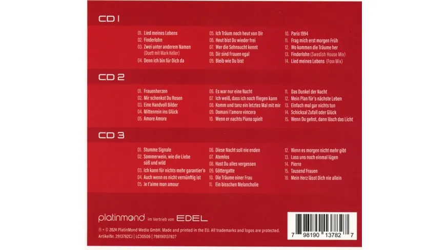 3fach JUNG 3CD Red Edition