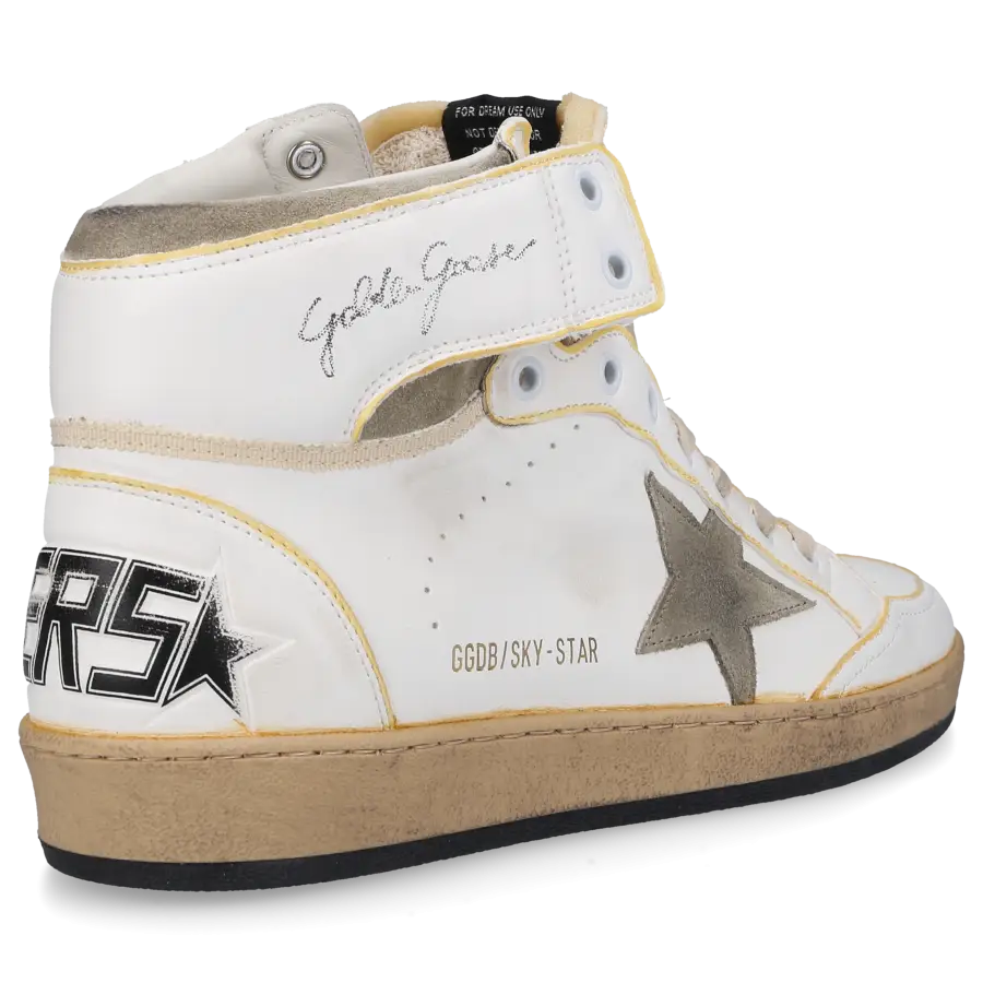 Golden Goose - Sneaker high SKY STAR Kalbsleder - weiß