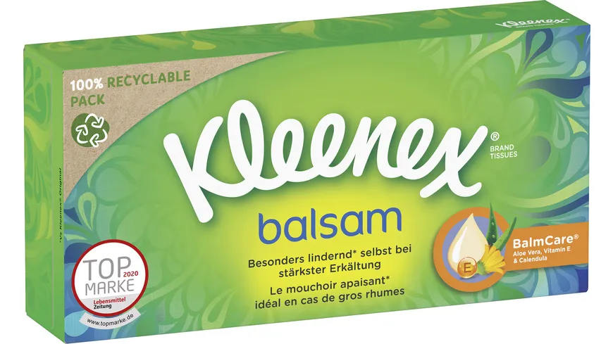 Kleenex Balsam 4-lagig Box à 56 Tücher