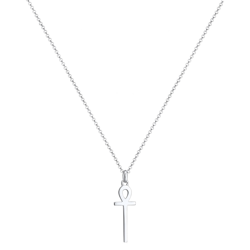 Elli Elli Collier Erbskette Ankh Symbol Anhänger Kreuz 925 Silber Bijoux