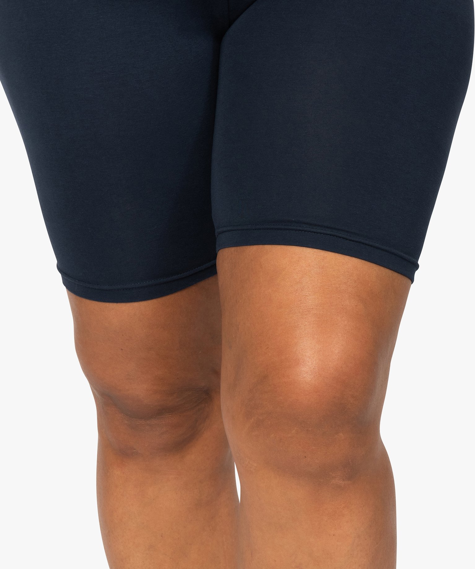 Short femme grande taille en maille à taille élastiquée marine | GEMO