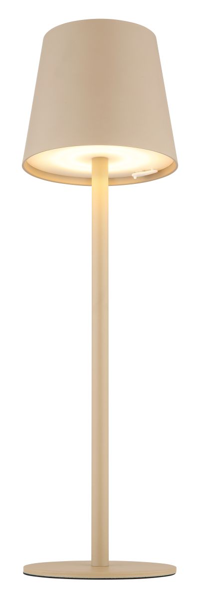 Globo Akku Tischleuchte Vannie Beige