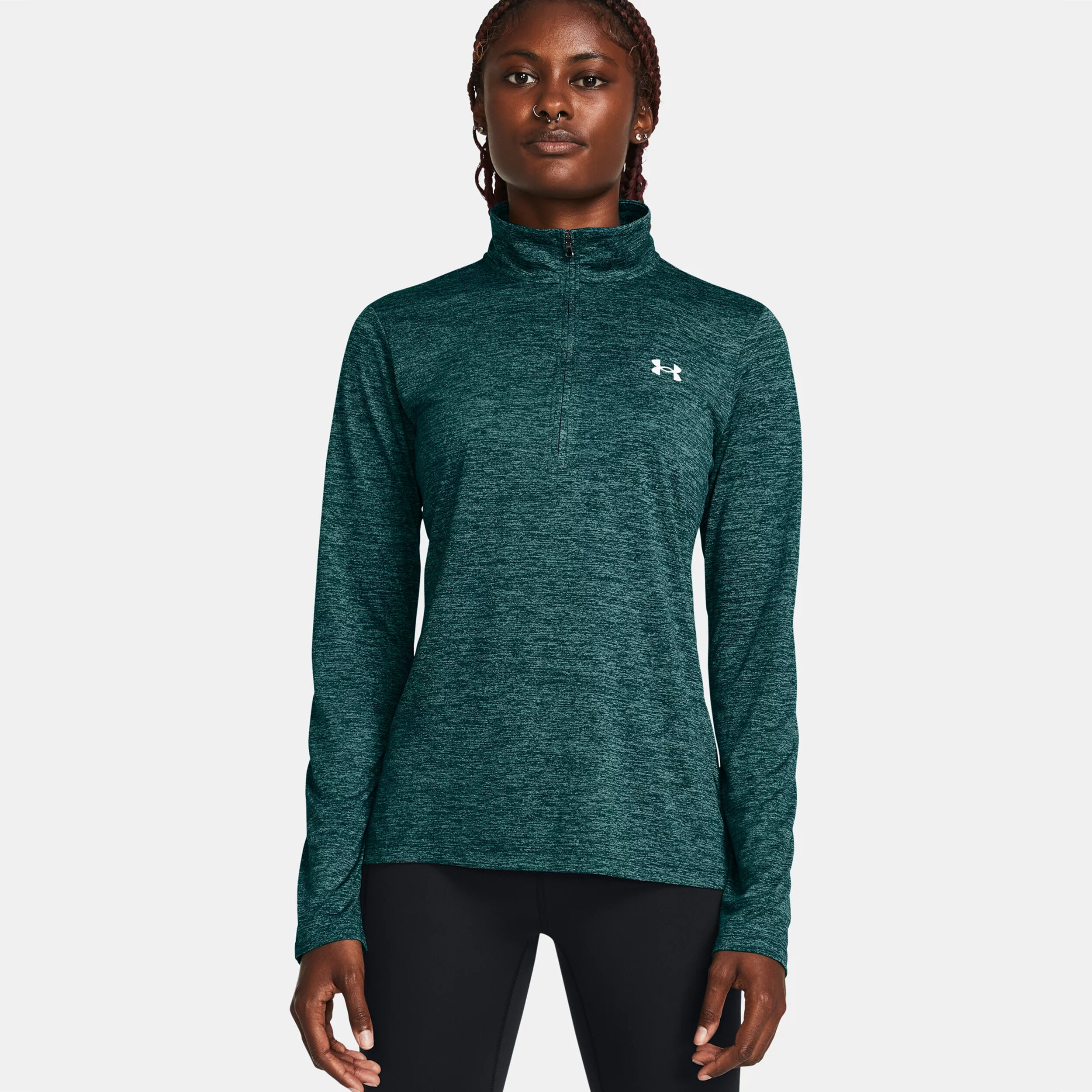 Tech Half-Zip Twist Longsleeve Damen - Blau