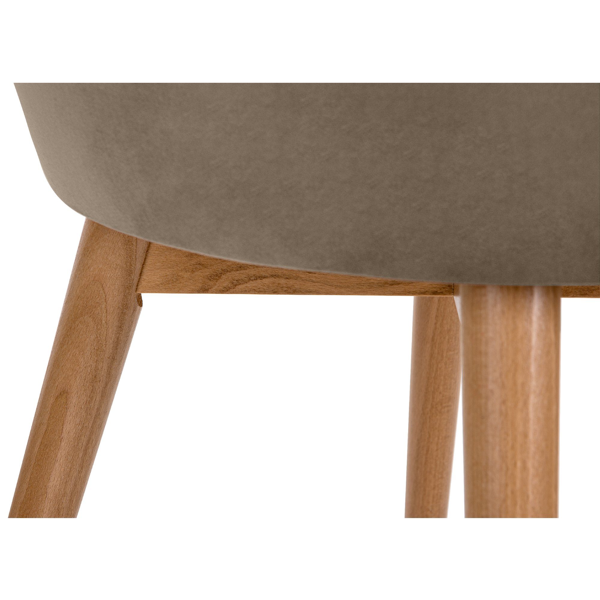 Konsimo Polsterstuhl BAKERI Esstischstühl Wohnzimmerstühl Küchenstühl Esszimmer Stühl (Esszimmerstühl, 1 St), Gestell aus Massivholz, Velours-Sitz
