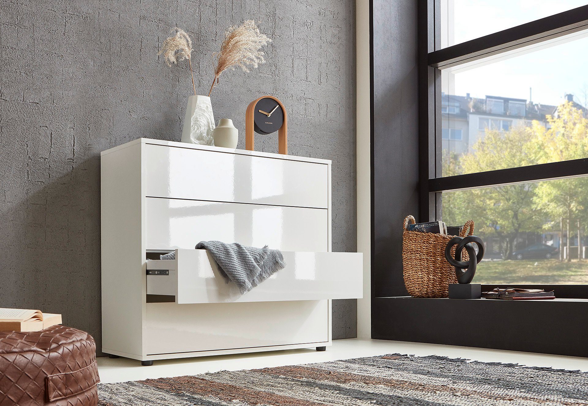 BMG Möbel Sideboard Mailand Set 1 (Kommode Schubladenkommode Anrichte), Made in Germany