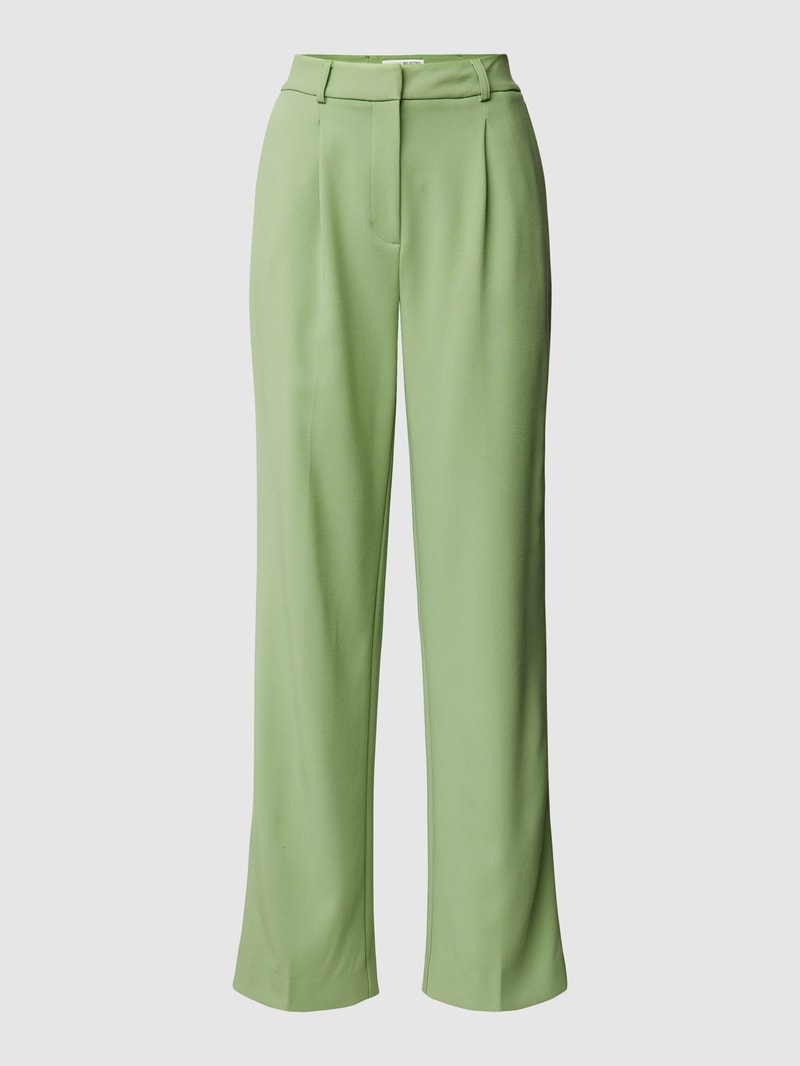 Hose mit Bundfalten in mint