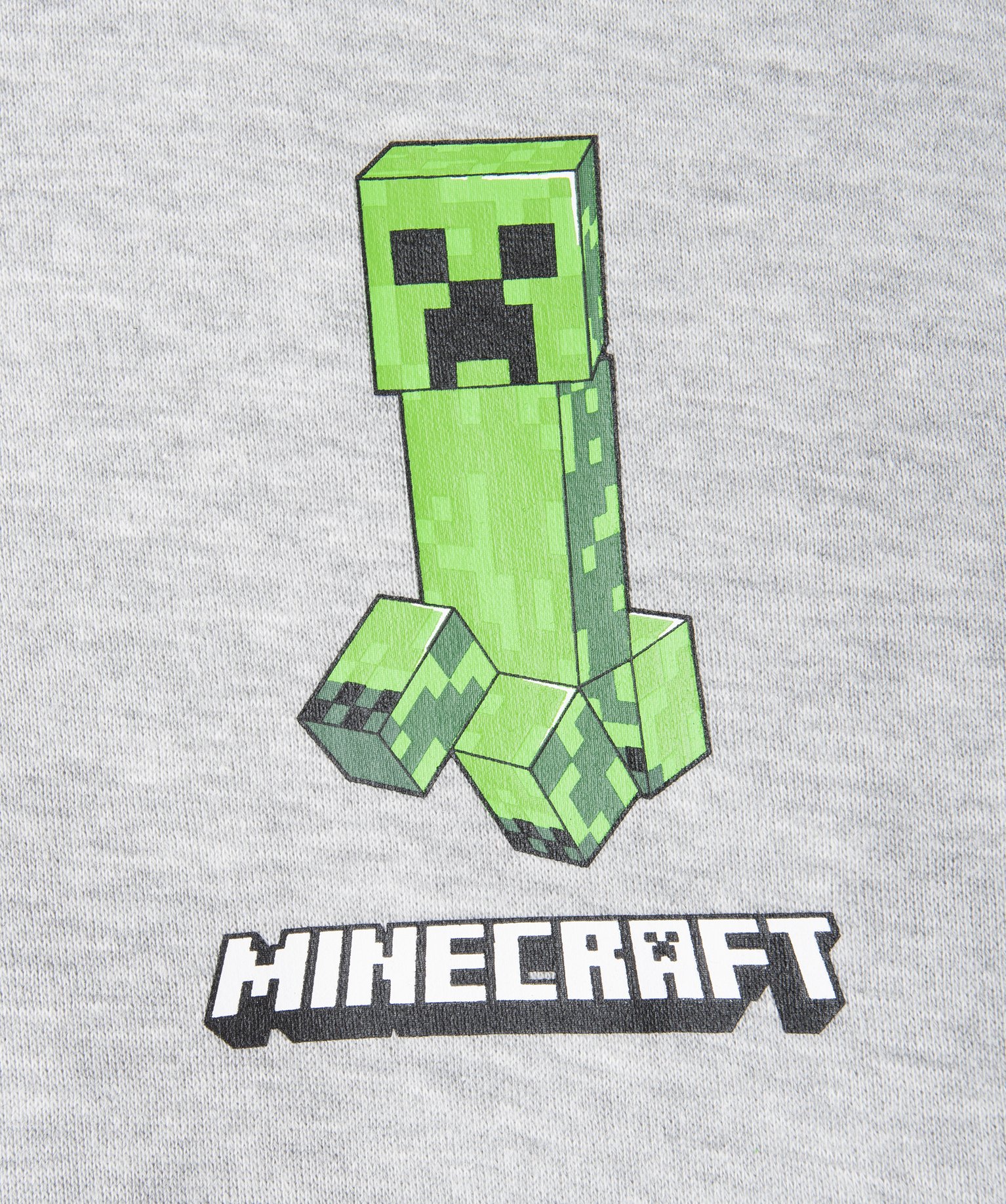 Sweat Garçon chiné imprimé - Minecraft gris | GEMO